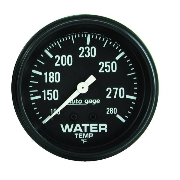 AutoMeter - Autometer GAUGE; WATER TEMPERATURE; 2 5/8in. 100-280deg.F; MECHANICAL; BLACK; AUTOGAGE | 2313