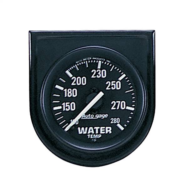 AutoMeter - Autometer GAUGE CONSOLE; WATER TEMP; 2in.; 280deg.F; BLK DIAL; BLK BEZEL; AUTOGAGE | 2333
