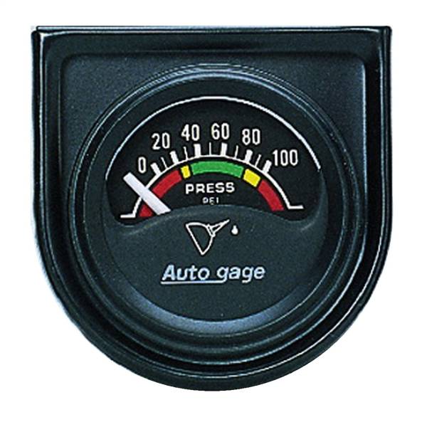 AutoMeter - Autometer GAUGE CONSOLE; OIL PRESS; 1.5in.; 100PSI; ELEC; BLK DIAL; BLK BEZEL; AUTOGAGE | 2354