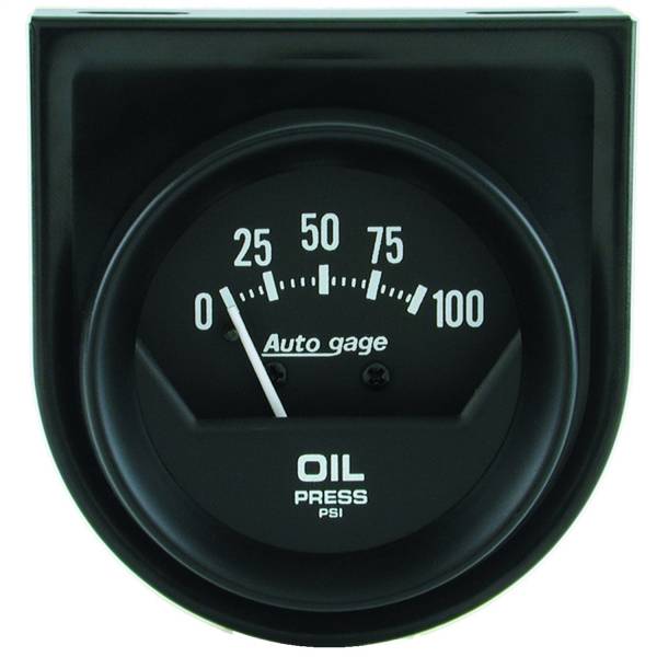 AutoMeter - Autometer GAUGE CONSOLE; OIL PRESS; 2in.; 100PSI; MECH; SHORT SWEEP; BLACK; AUTOGAGE | 2360