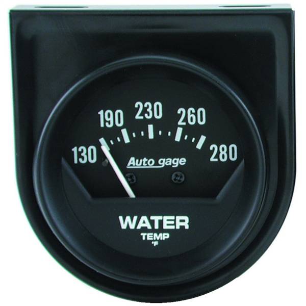 AutoMeter - Autometer GAUGE CONSOLE; WATER TEMP; 2in.; 280deg.F; MECH; SHORT SWEEP; BLACK; AUTOGAGE | 2361