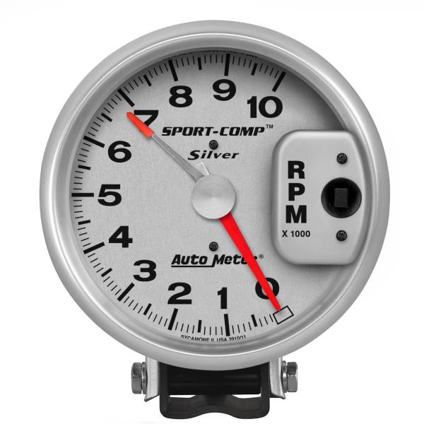 AutoMeter - Autometer GAUGE; TACHOMETER; 5in.; 10K RPM; PEDESTAL W/RED LINE; ULTRA-LITE | 3910