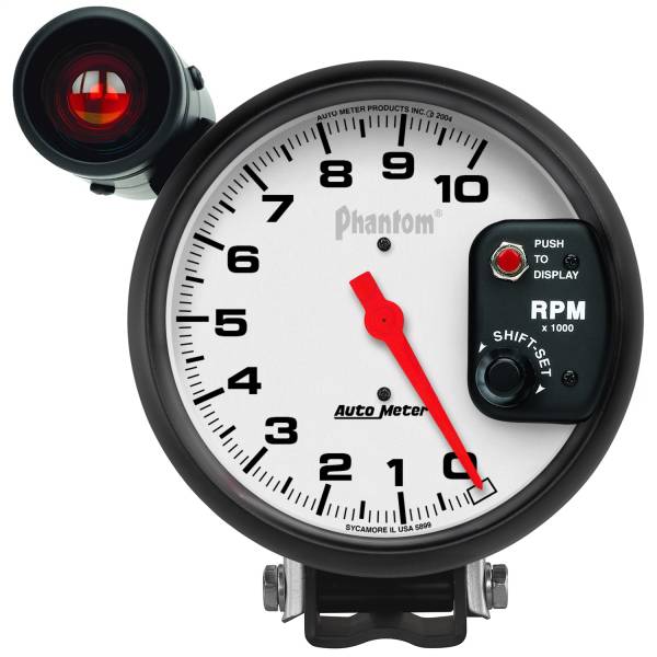 AutoMeter - Autometer GAUGE; TACHOMETER; 5in.; 10K RPM; PEDESTAL W/EXT. SHIFT-LITE; PHANTOM | 5899