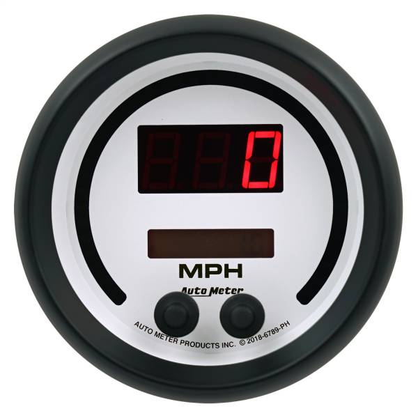 AutoMeter - Autometer GAUGE; SPEEDO; 3 3/8in.; 260 MPH/260 KM/H; ELEC PROGRAM; PHANTOM ELITE DIGITAL | 6789-PH