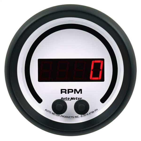 AutoMeter - Autometer GAUGE; TACHOMETER; 3 3/8in.; 16K RPM; IN-DASH; PHANTOM ELITE DIGITAL | 6798-PH