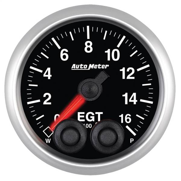 AutoMeter - Autometer GAUGE; PYRO. (EGT); 2 1/16in.; 1600deg.F; STEPPER MOTOR W/PEAK/WARN; ELITE | 5646