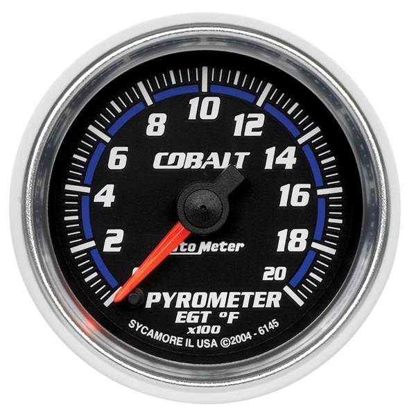 AutoMeter - Autometer GAUGE; PYROMETER (EGT); 2 1/16in.; 2000deg.F; DIGITAL STEPPER MOTOR; COBALT | 6145