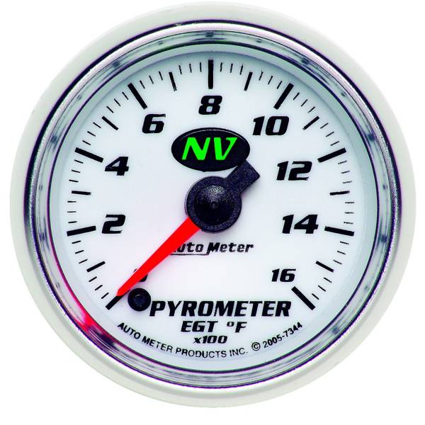 AutoMeter - Autometer GAUGE; PYROMETER (EGT); 2 1/16in.; 1600deg.F; DIGITAL STEPPER MOTOR; NV | 7344