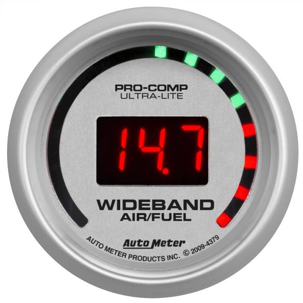 AutoMeter - Autometer GAUGE; AIR/FUEL RATIO-WIDEBAND; STREET; 2 1/16in.; 10:1-17:1; DIGITAL; ULTRA-LIT | 4379