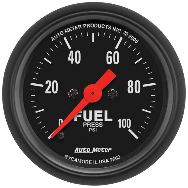 AutoMeter - Autometer GAUGE; FUEL PRESSURE; 2 1/16in.; 100PSI; DIGITAL STEPPER MOTOR; Z-SERIES | 2663