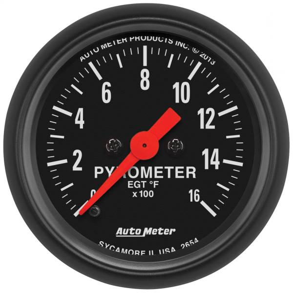 AutoMeter - Autometer GAUGE; PYROMETER (EGT); 2 1/16in.; 1600deg.F; DIGITAL STEPPER MOTOR; Z-SERIES | 2654