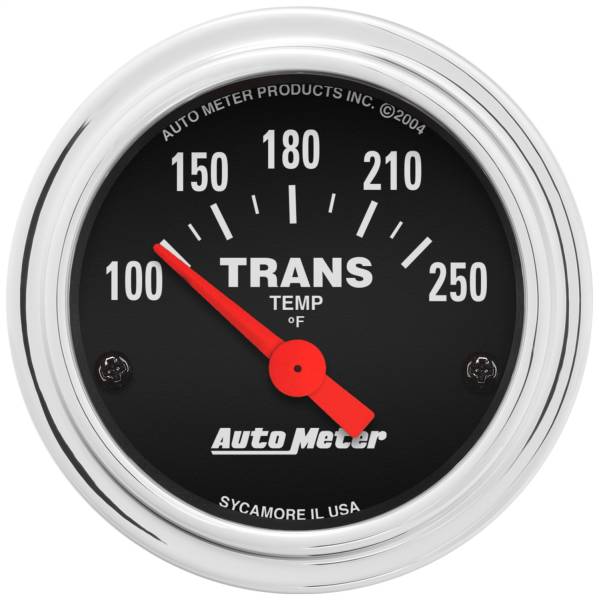 AutoMeter - Autometer GAUGE; TRANS TEMP; 2 1/16in.; 100-250deg.F; ELECTRIC; TRADITIONAL CHROME | 2552