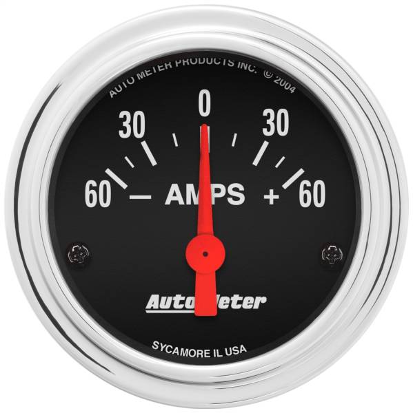 AutoMeter - Autometer GAUGE; AMMETER; 2 1/16in.; 60A; ELECTRIC; TRADITIONAL CHROME | 2586