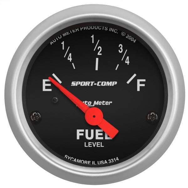 AutoMeter - Autometer GAUGE; FUEL LEVEL; 2 1/16in.; 0OE TO 90OF; ELEC; SPORT-COMP | 3314