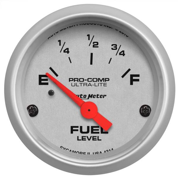AutoMeter - Autometer GAUGE; FUEL LEVEL; 2 1/16in.; 0OE TO 90OF; ELEC; ULTRA-LITE | 4314