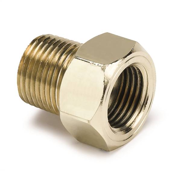 AutoMeter - Autometer FITTING; ADAPTER; 3/8in. NPT MALE; BRASS; FOR MECH. TEMP. GAUGE | 2263