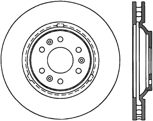 StopTech - StopTech Sport Drilled/Slotted Brake Rotor; Front Right | 127.62082R