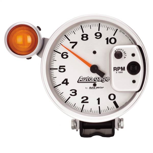 AutoMeter - Autometer GAUGE; TACHOMETER; 5in.; 10K RPM; PEDESTAL W/EXT. SHIFT-LITE; SILVER; AUTO GAGE | 233911
