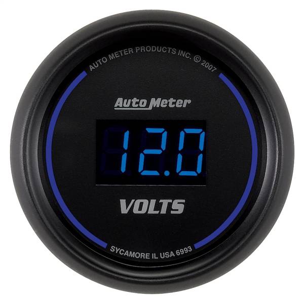 AutoMeter - Autometer GAUGE; VOLTMETER; 2 1/16in.; 18V; DIGITAL; BLACK DIAL W/BLUE LED | 6993