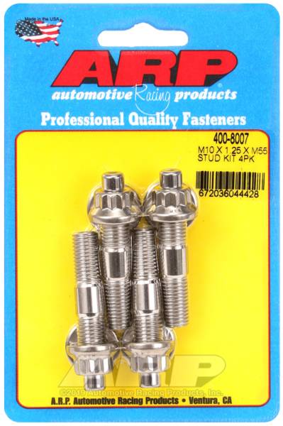 ARP - ARP M10 x 1.25 x 55mm Broached 4 Piece Stud Kit