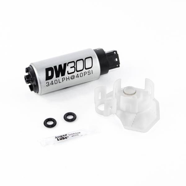 DeatschWerks - DeatschWerks 340lph DW300C Compact Fuel Pump w/Install Kit 08-15 Mitsubishi EVO X (w/o Clips)