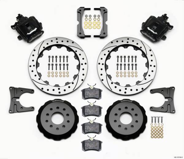 Wilwood - Wilwood Combination Parking Brake Rear Kit 12.88in Drilled 2005-2014 Mustang