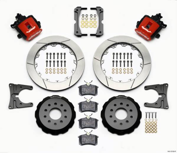 Wilwood - Wilwood Combination Parking Brake Rear Kit 12.88in Red 2005-2014 Mustang