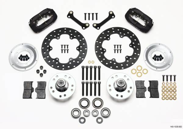 Wilwood - Wilwood Forged Dynalite Front Drag Kit Drilled Rotor 82-92 Camaro/Firebird