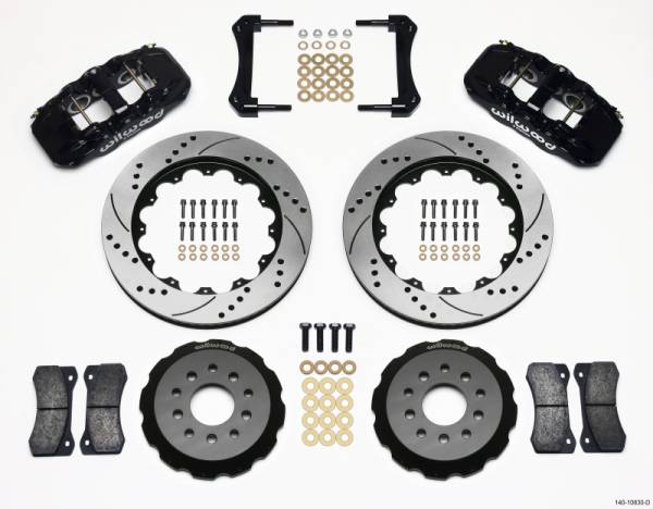 Wilwood - Wilwood AERO6 Front Hat Kit 14.00 Drilled 2005-2014 Mustang