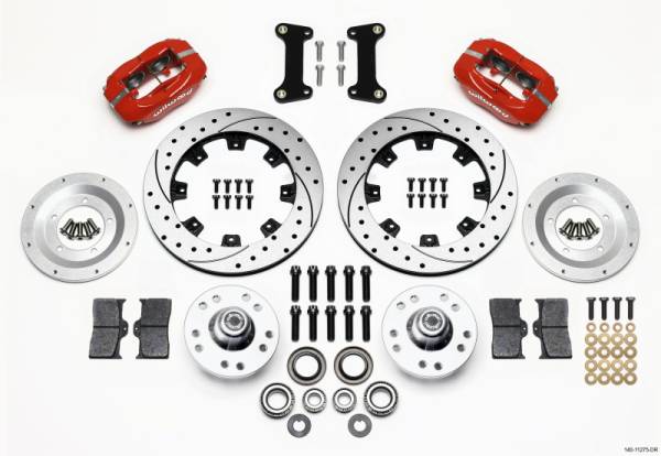 Wilwood - Wilwood Forged Dynalite Front Kit 12.19in Drilled Red 82-92 Camaro//Firebird