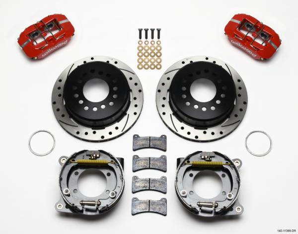 Wilwood - Wilwood Dynapro Low-Profile 11.00in P-Brake Kit Drill-Red 93-97 Camaro/Firebird 2.75in Offset