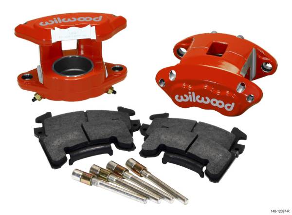 Wilwood - Wilwood D154 Front Caliper Kit - Red 2.50in Piston 1.04in Rotor