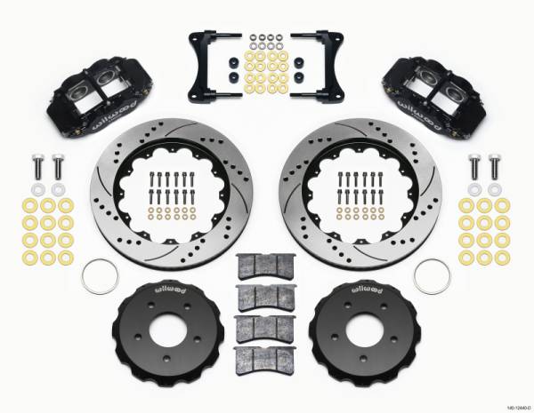 Wilwood - Wilwood Narrow Superlite 4R Front Hat Kit 14.00in Drill 2007-Up Jeep Wrangler