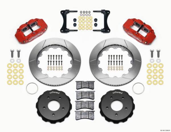 Wilwood - Wilwood Narrow Superlite 4R Front Hat Kit 14.00in Red 2007-Up Jeep Wrangler