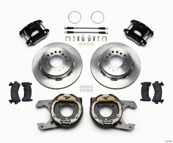 Wilwood - Wilwood D154 P/S Park Brake Kit Jeep Dana 35 2.56 Off 5-lug w/ lines