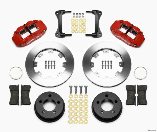 Wilwood - Wilwood Narrow Superlite 4R Front Kit 12.19in Drilled Red 87-89 Jeep YJ