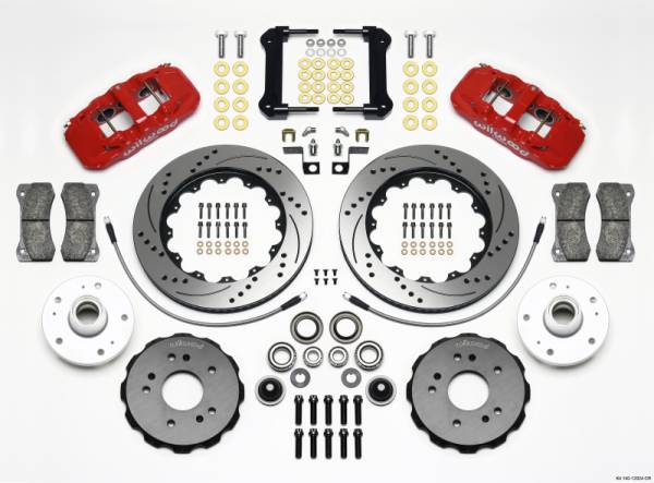 Wilwood - Wilwood AERO6 Front Truck Kit 14.25in Drill Red 97-03 Ford F150