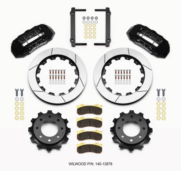 Wilwood - Wilwood TX6R Rear Kit 16.00in Black 1999-2010 GM H2 / 2500 4.63 Cntr