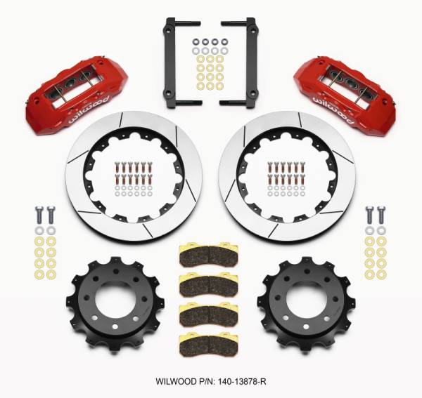 Wilwood - Wilwood TX6R Rear Kit 16.00in Red 1999-2010 GM H2 / 2500 4.63 Cntr