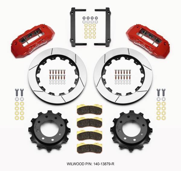 Wilwood - Wilwood TX6R Rear Kit 16.00in Red 1999-2010 GM Trk 2500 HD 4.84 Cntr