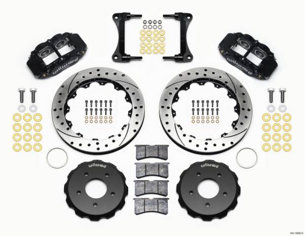 Wilwood - Wilwood Narrow Superlite 4R Front Hat Kit 12.88in Drill 2007-Up Jeep Wrangler