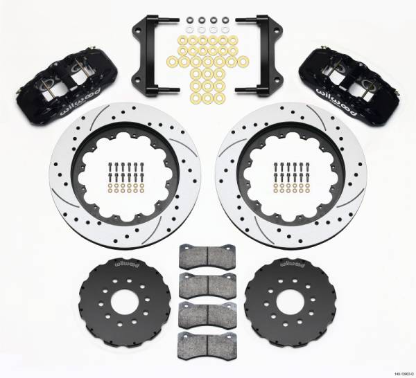 Wilwood - Wilwood AERO6 Front Hat Kit 15.00 Drilled 97-04 Corvette C5/Z06 05-13 C6