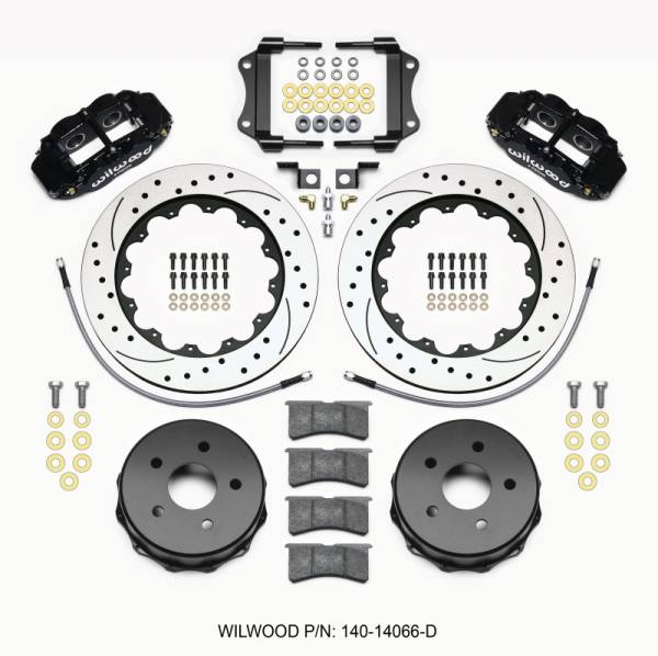 Wilwood - Wilwood Narrow Superlite 4R Rear Kit 14.00in Drilled 2007-up Jeep JK w/Lines