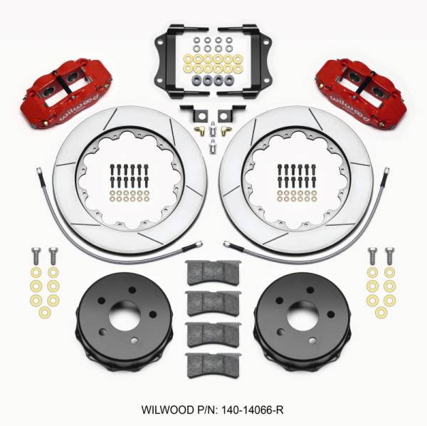 Wilwood - Wilwood Narrow Superlite 4R Rear Kit 14.00in Red 2007-up Jeep JK w/Lines