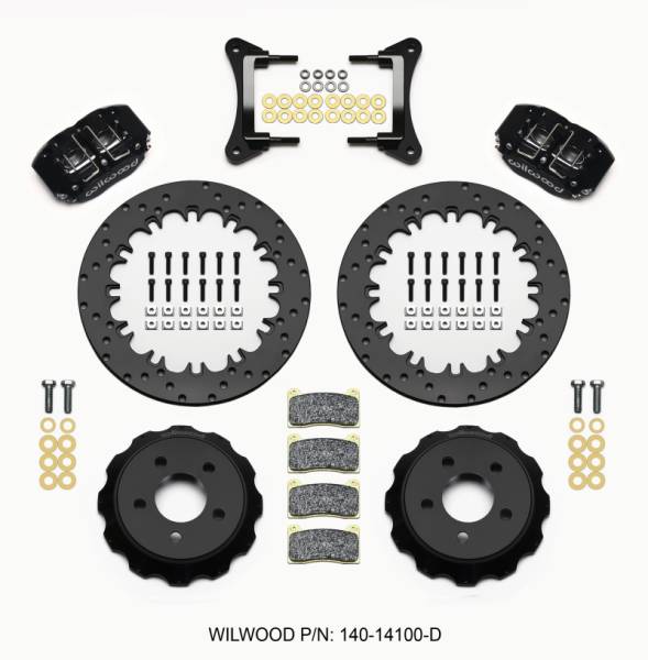 Wilwood - Wilwood Dynapro Radial Front Drag Kit 12.90in Drilled 2015-Up Mustang