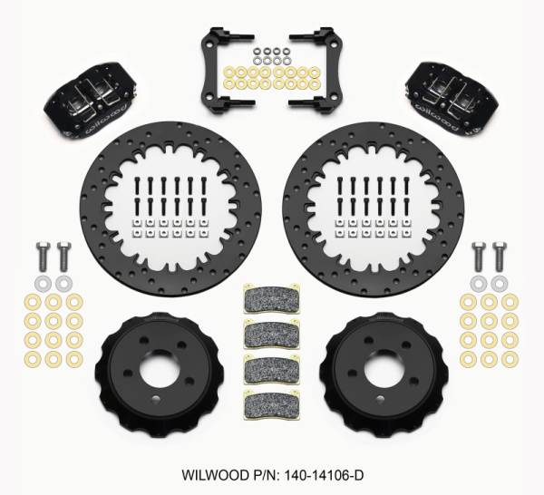 Wilwood - Wilwood Dynapro Radial Rear Drag Kit 12.90in Drilled 2015-Up Mustang