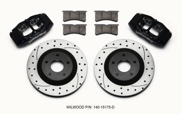 Wilwood - Wilwood SLC56 Front Caliper & Rotor Kit Black Corvette All C5 / Base C6 1997-2013