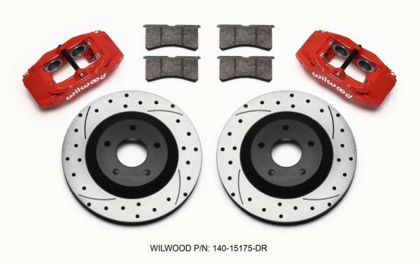 Wilwood - Wilwood SLC56 Front Caliper & Rotor Kit Red Corvette All C5 / Base C6 1997-2013