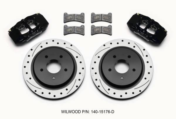 Wilwood - Wilwood DPC56 Rear Caliper & Rotor Kit Black Corvette All C5 / Base C6 1997-2013