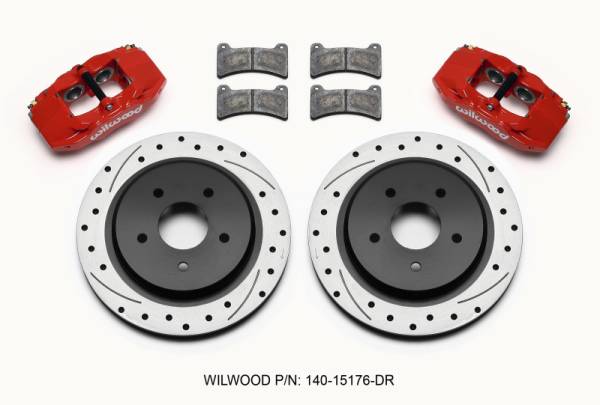 Wilwood - Wilwood DPC56 Rear Caliper & Rotor Kit Red Corvette All C5 / Base C6 1997-2013